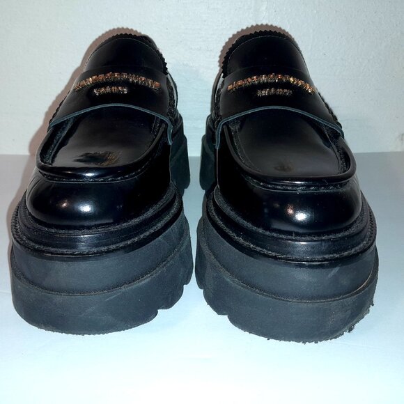 Alexander Wang Black Platform Loafers - Picture 2 of 10